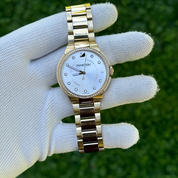 SWAROVSKI City gold  Quartz Crystal Ladies Watch - Picture 1 of 13